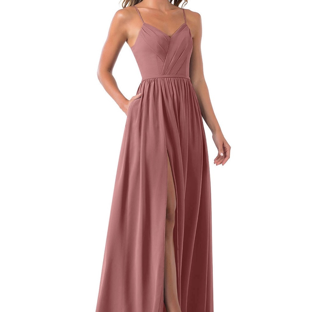 Azazie Cora Desert Rose A4 Bridesmaid Dress - Picture 3 of 4